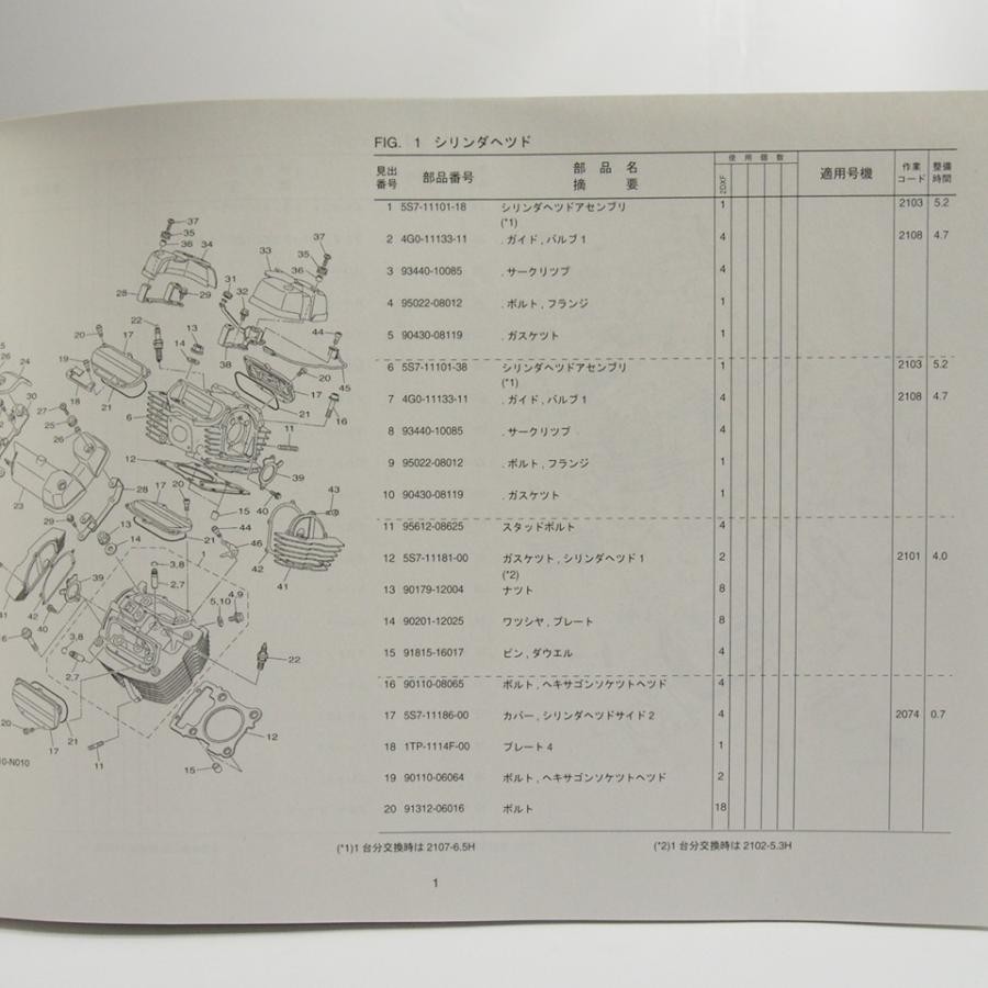 ネコポス送料無料!新品XVS950CUボルト2DXFパーツリストVN04Jヤマハ