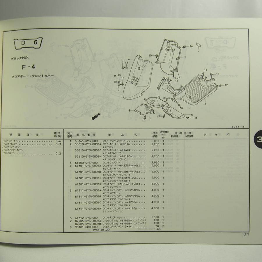 ネコポス送料無料1版パックスクラブSG50MJパーツリストAF14-130 : 壱濱