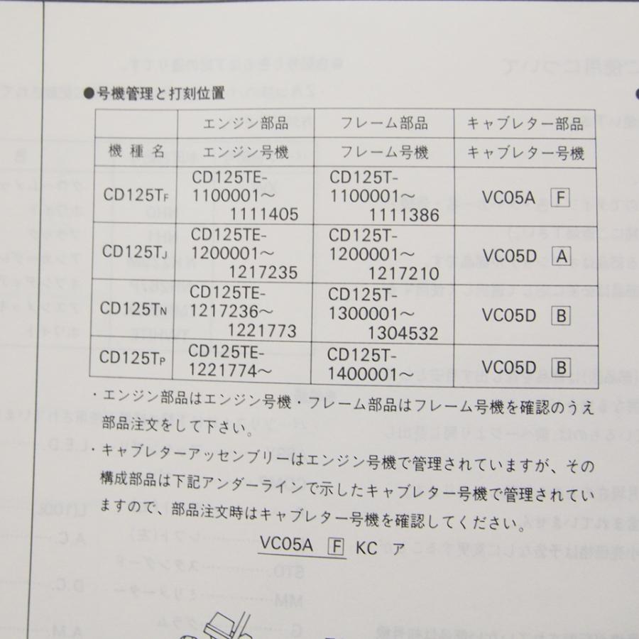 4版ベンリィ/BENLY パーツリストCD125T-110/120/130/140送料無料