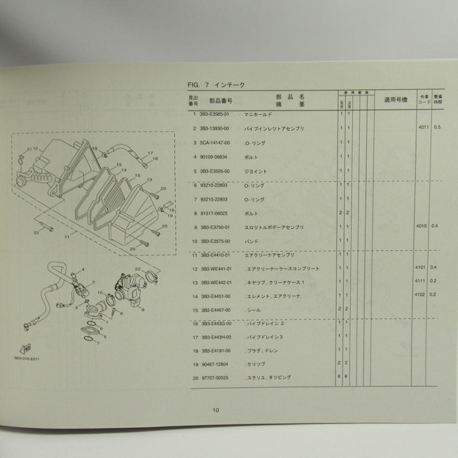 ネコポス送料無料!!新品ボックスXF50/XF50D/3B3H/3B3Jパーツリスト