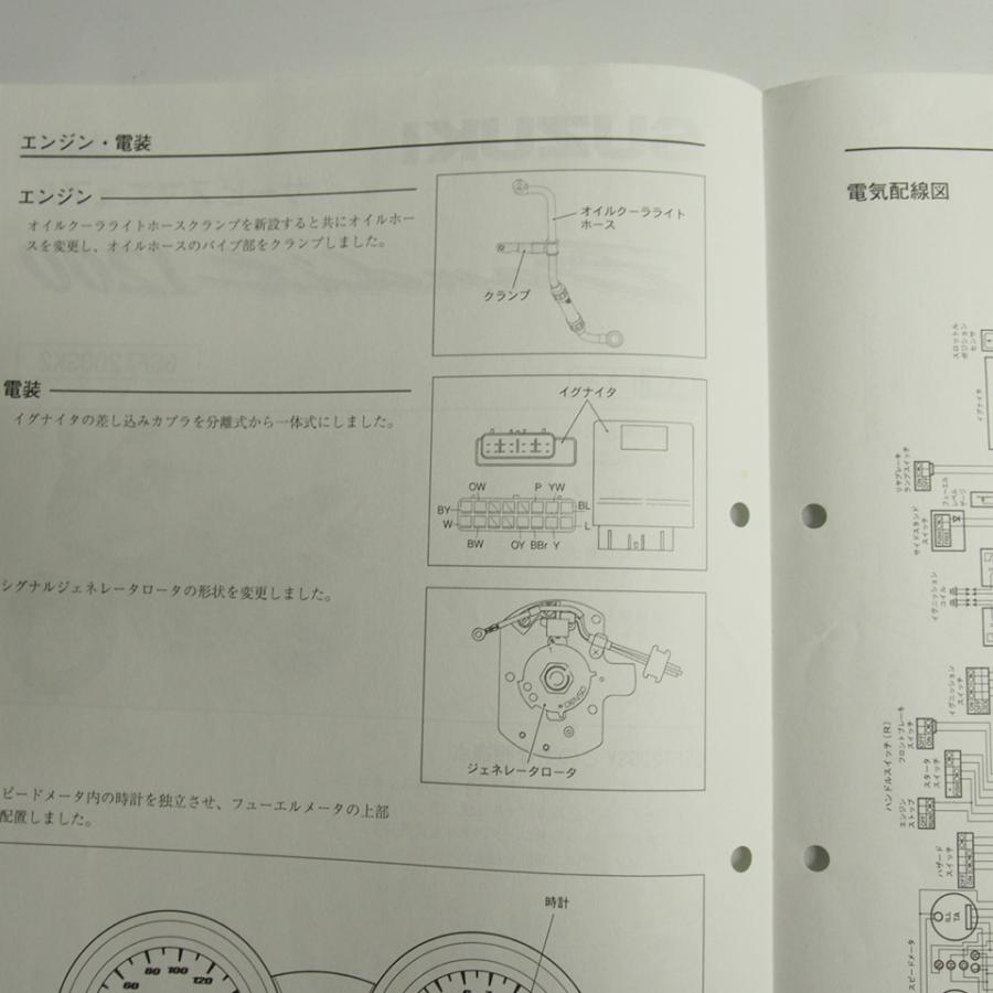 バンディット1200 GSF1200SK2 追補版サービスマニュアル GV75A 配線図