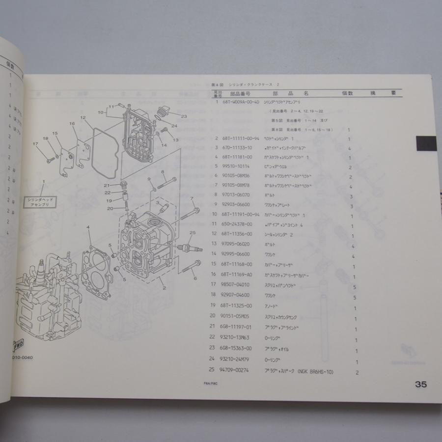 船外機4サイクル'01パーツリストF4A/F6A/F8C/FT8D/F9.9/CWHP 船外機4サイクル'01パーツリストF4A/F6A/F8C/FT8D/F9.9/CWHP