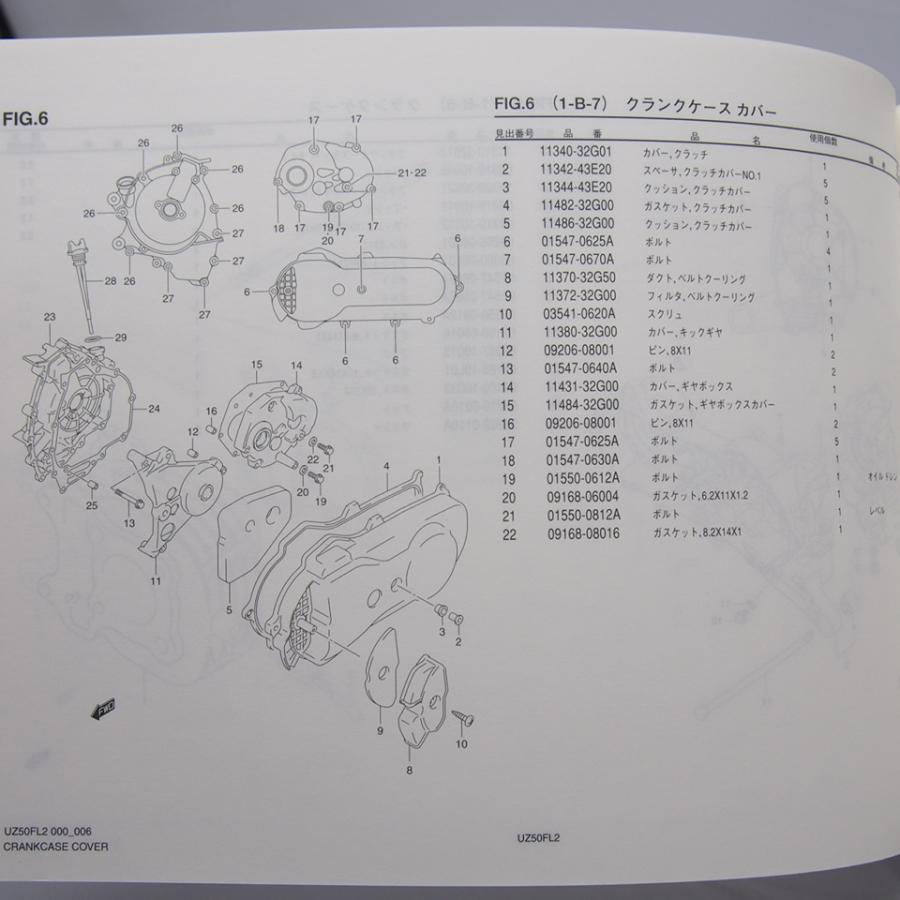 ネコポス送料無料/1版UZ50FL2レッツ4パレットCA45AパーツリストLet's4