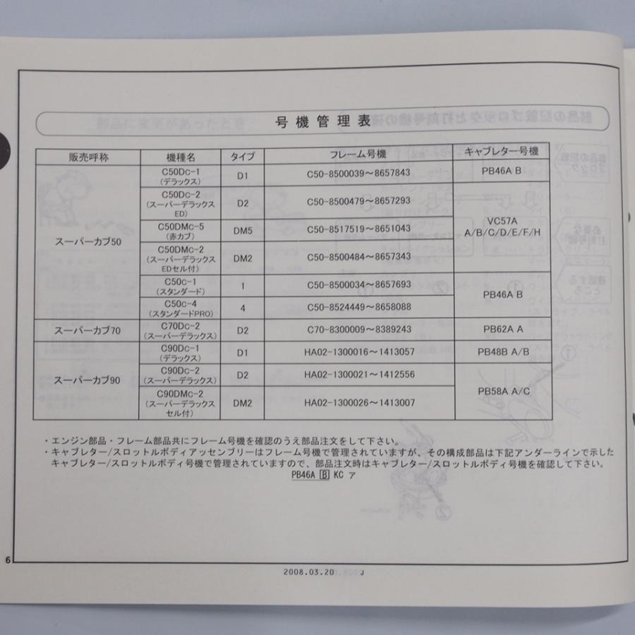 スーパーカブ50/70/90 スタンダード デラックス スーパーデラックス