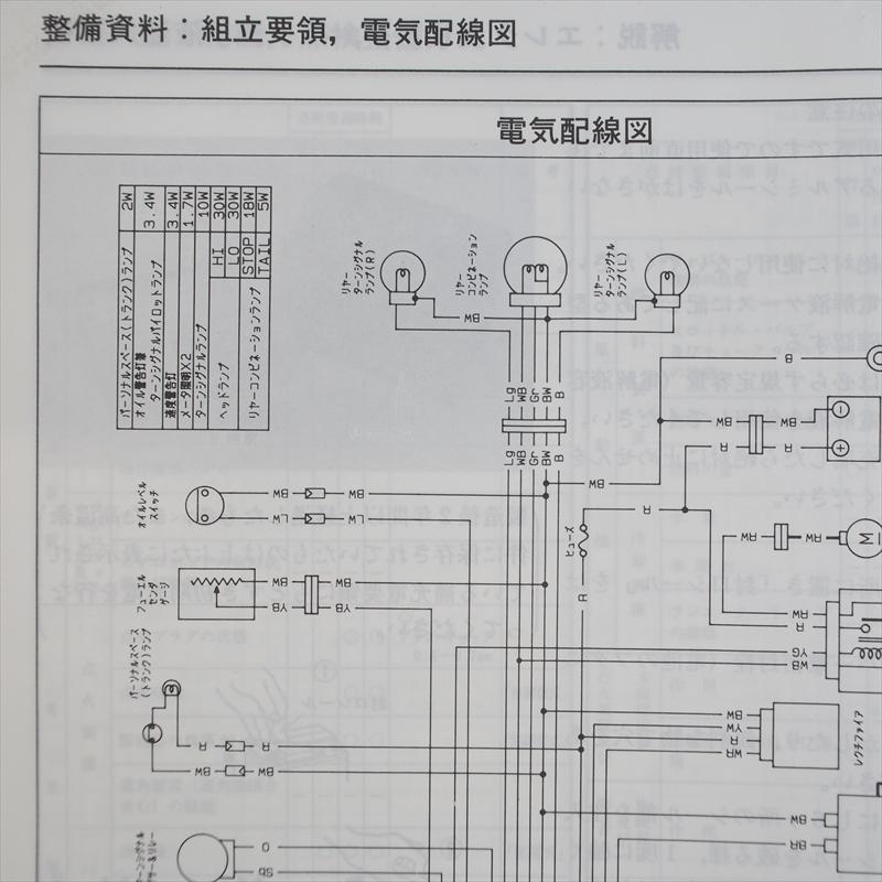 ご確認用ページ② アドレス AD50K 追補版サービスマニュアル 配線図有り スズキ CA1CB