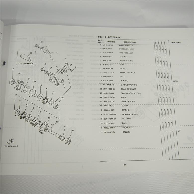 YZ125 パーツリスト 1SR3 ヤマハ 2011年7月発行 CE16C : 壱濱部品