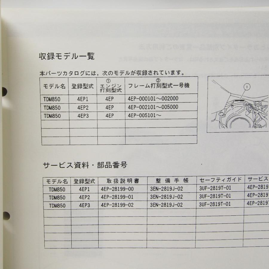 TDM850パーツリスト4EP1/2/3即決1994年｜ichihamabuhinshop｜03