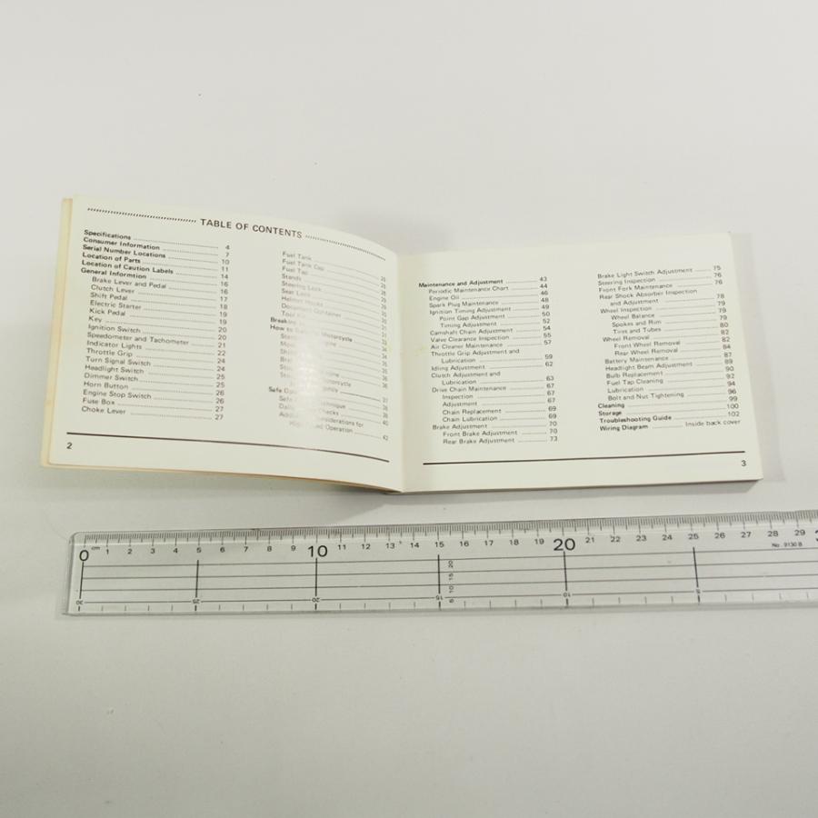 稀少!!ザッパー英語版カワサキKZ650-B1オーナーズマニュアル1976配線図