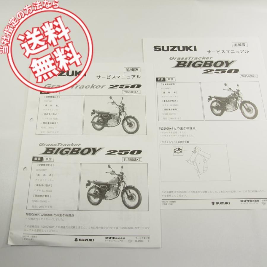 スズキGrassTrackerグラストラッカーBIGBOY/TU250GK7/TU250GBK7 スズキGrassTrackerグラストラッカーBIGBOY/TU250GK7/TU250GBK7