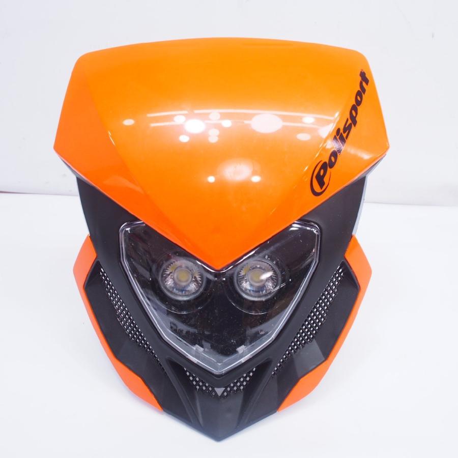 ポリスポーツ LOOKOS EVO HEADLIGHT ヘッドライト Lookos Evo - Headlight Orange and Black with Battery