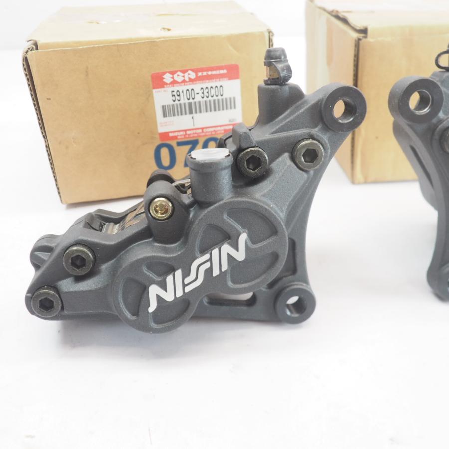 ほぼ未使用スズキ純正フロントキャリパー左右 ニッシン 90mm GSX ほぼ未使用スズキ純正フロントキャリパー左右 ニッシン 90mm GSX
