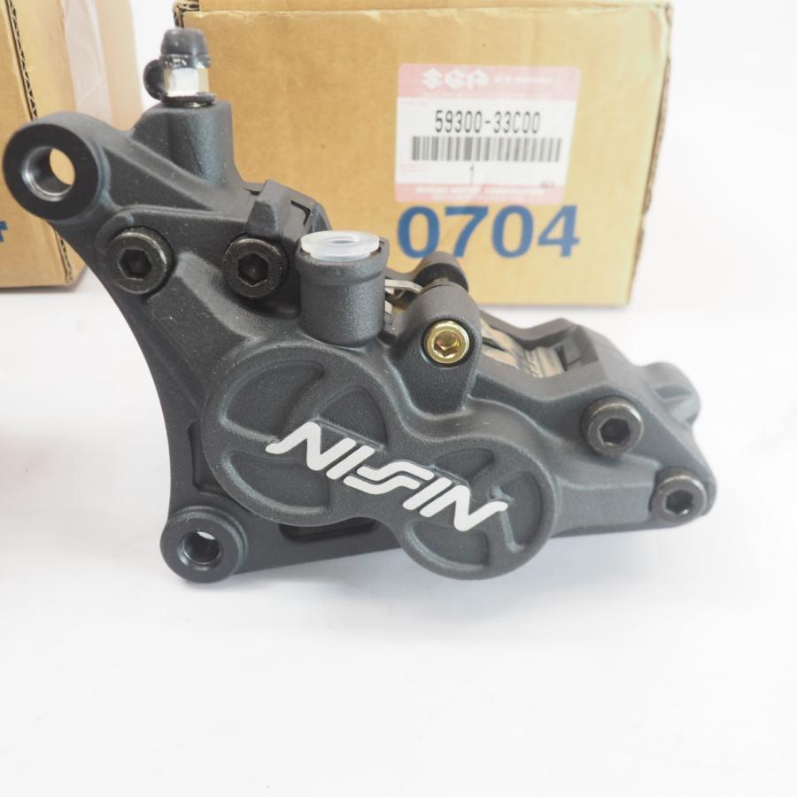 ほぼ未使用スズキ純正フロントキャリパー左右 ニッシン 90mm GSX ほぼ未使用スズキ純正フロントキャリパー左右 ニッシン 90mm GSX