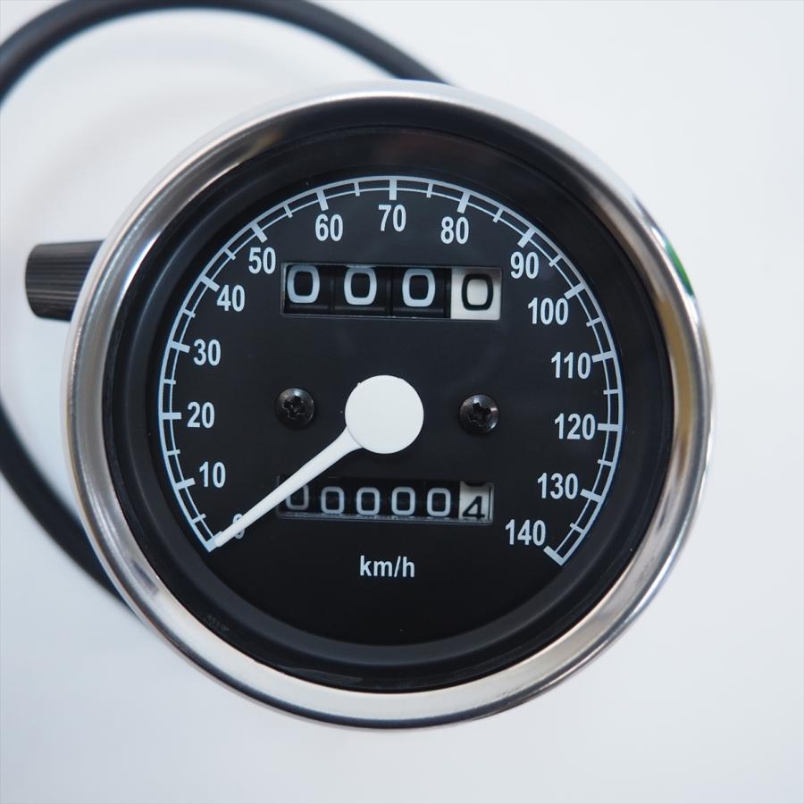 GB250スピードメーター｜LED対応 機械式 バイク 160km スピードメーター ブラックパネル LED
