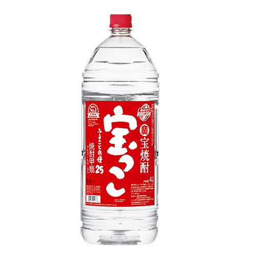 宝焼酎 焼酎 25度 4L 4本セット　外箱ダメージ 宝酒造 甲類焼酎 焼酎 宝焼酎 4L 25度 4000ml×4本(1ケース) : 酒や