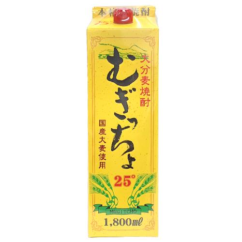 大分麦焼酎 老松酒造 むぎっちょ 紙パック 25度 1800ml【12個