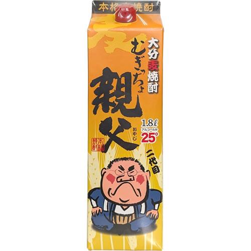大分麦焼酎 老松酒造 むぎっちょ親父 紙パック 1800ml 25度【12個まで1