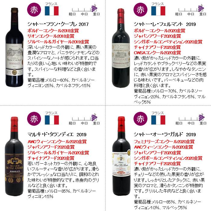 赤ワインセット ６本全部がボルドー金賞 5980円 4980円でボルドー金賞赤ワイン6本セット 送料無料 一部地域除く 詰め合わせ 飲み比べ 夢の競宴 ワイン紀行 通販 Paypayモール