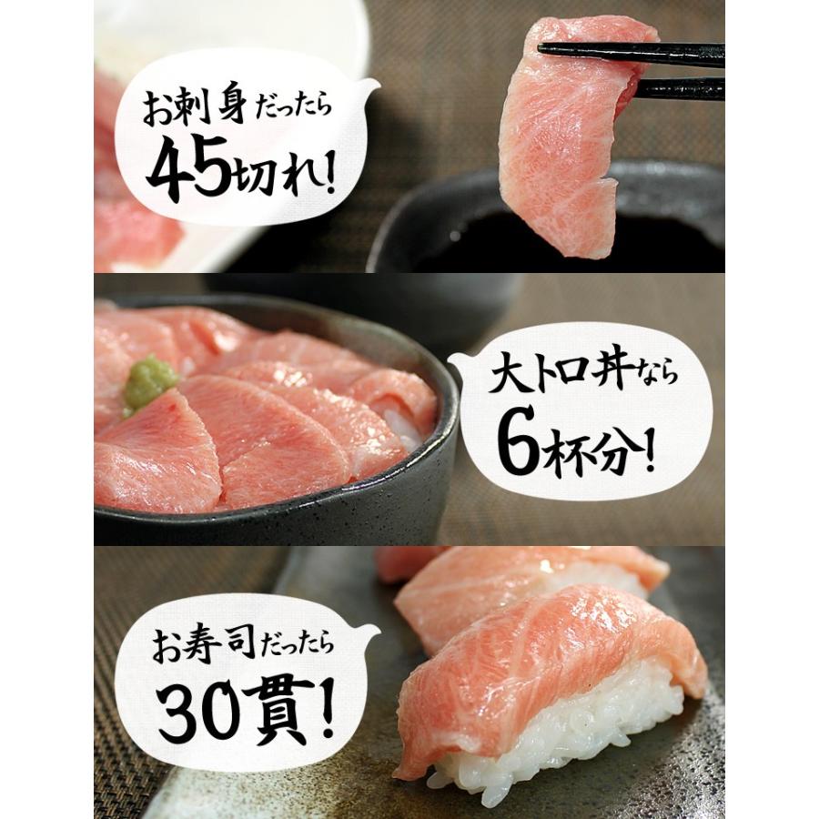 本マグロ大トロ600g（200g×3サク）送料無料 解凍レシピ付 刺身 海鮮 食べ物 爆買〈bf1〉《pbt-bf1》[[本鮪大トロ-3p]_5