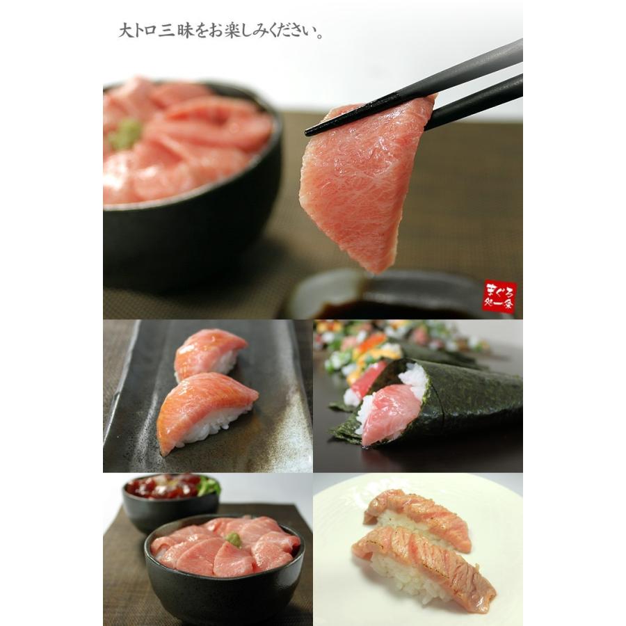 本マグロ大トロ600g（200g×3サク）送料無料 解凍レシピ付 刺身 海鮮 食べ物 爆買〈bf1〉《pbt-bf1》[[本鮪大トロ-3p]_6