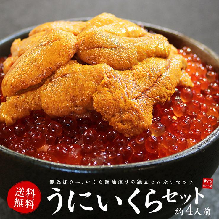 父の日 プレゼント 海鮮 うに いくらセット 海鮮丼 海鮮セット 刺身 食べ物 送料無料《ref-ur1》[[ウニイクラセット-2p]｜ichijyo