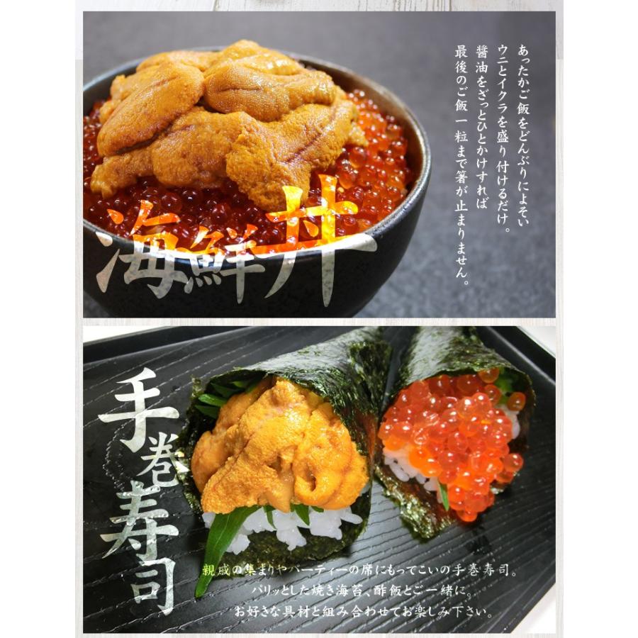 母の日 プレゼント 海鮮 うに いくらセット 海鮮丼 海鮮セット 刺身 食べ物 送料無料《ref-ur1》[[ウニイクラセット-2p]｜ichijyo｜13