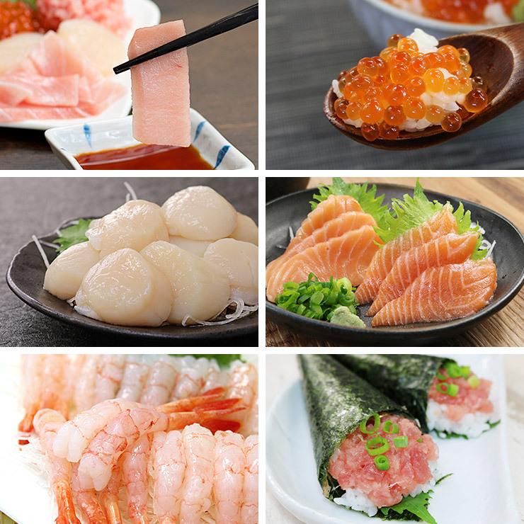 父の日 プレゼント 海鮮六色丼セット 本マグロ大トロ イクラ ネギトロ ほたて サーモン 甘えび 送料無料〈rsd1〉[[海鮮六色丼]｜ichijyo｜05