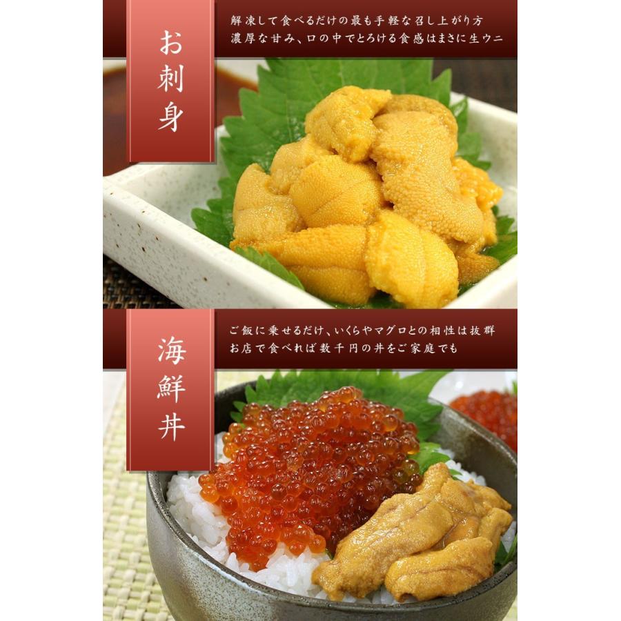 生ウニ200g（100g×2パック）無添加 送料無料 刺身 海鮮丼 食べ物 爆買《ref-un2》[[生ウニ100-2p] |  | 05