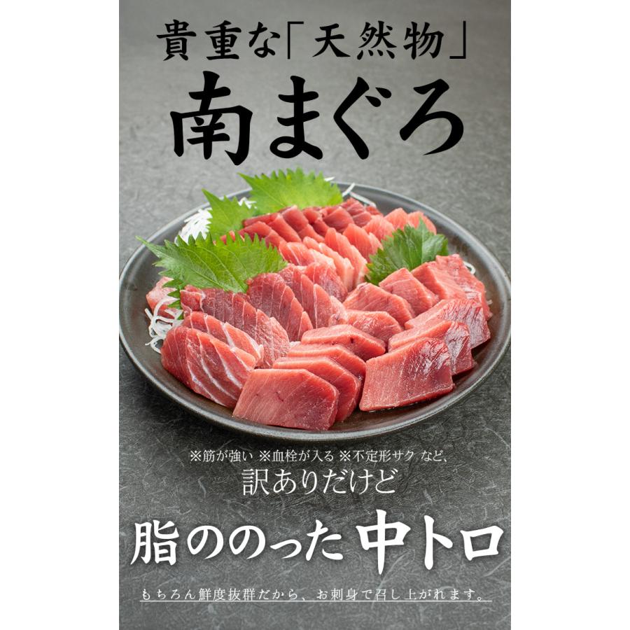 天然南マグロ 訳あり中トロ500g 送料無料 ※筋が強い 血栓が入る 形