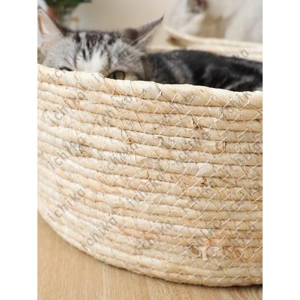 最大59 オフ 猫 ベット 猫用品 春夏用 涼しい 手編み 蒲草 手作り 天然素材 ペットベッド清潔 快適 通気性 Shipsctc Org