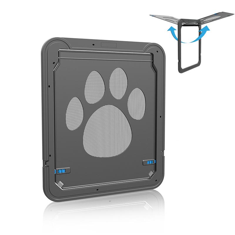倍 倍 倍 送料無料 ペットドア 網戸専用 取り付け簡単 自作 サッシ 犬 開閉ロック機能付き 小型犬 中型犬 大型犬 磁石 耐用 通り抜け 足跡型 可愛い ペットドア カラー ブラック Www Bollywoodpapa Com