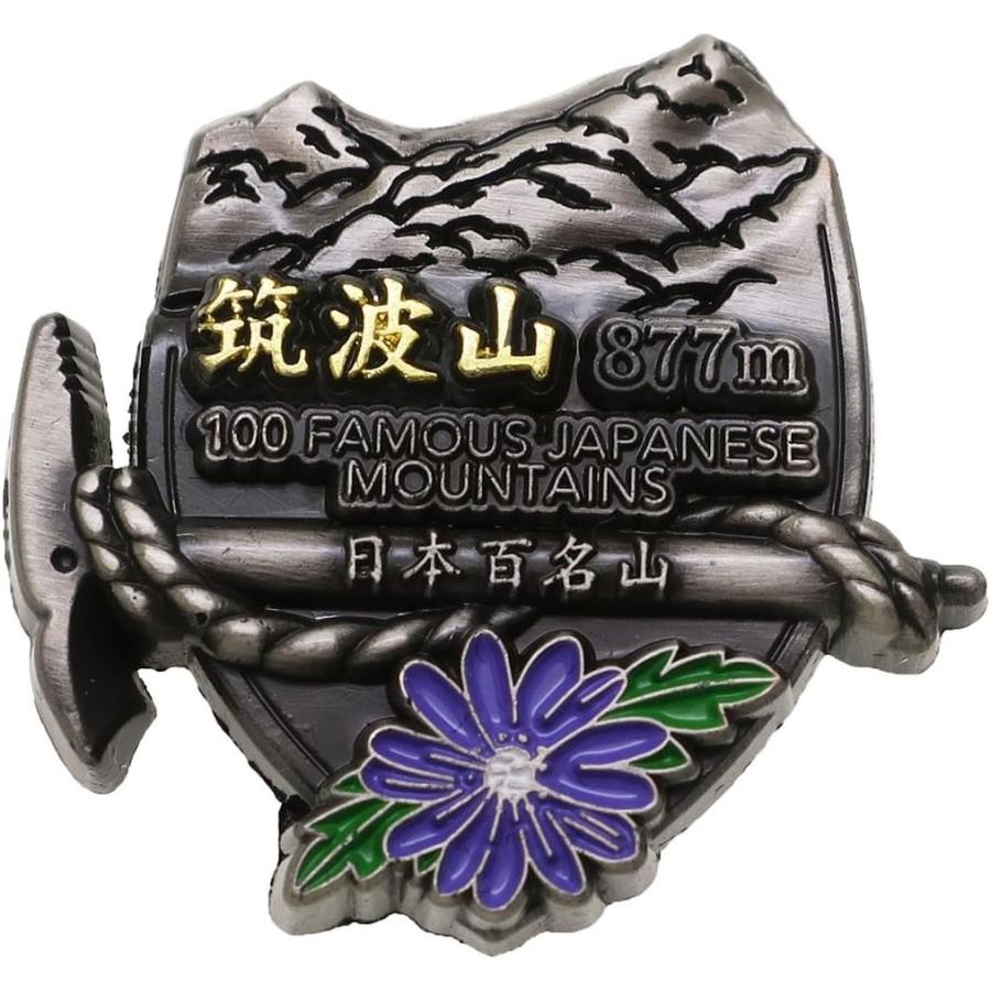 百名山バッジ ピン 筑波山/月山/美ヶ原/草津白根山/槍ヶ岳/穂高岳