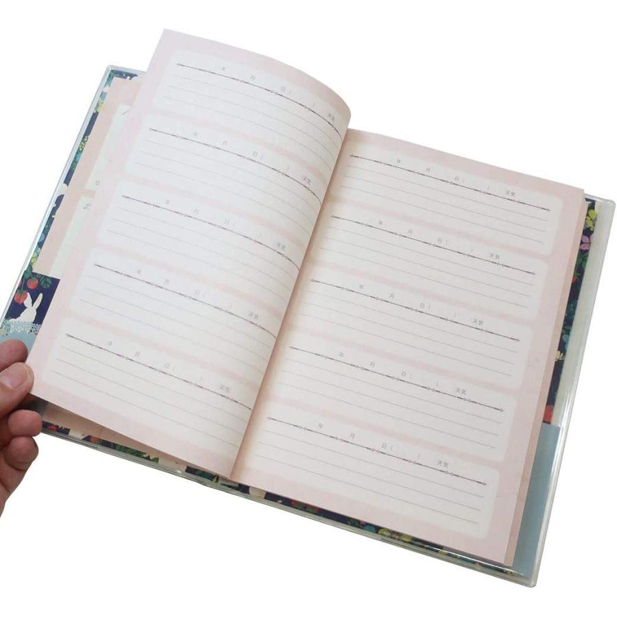 新品同様 日記帳 5年 ダイアリー うさぎといちご 気球 Tomoko Hayashi 手帳、日記、家計簿