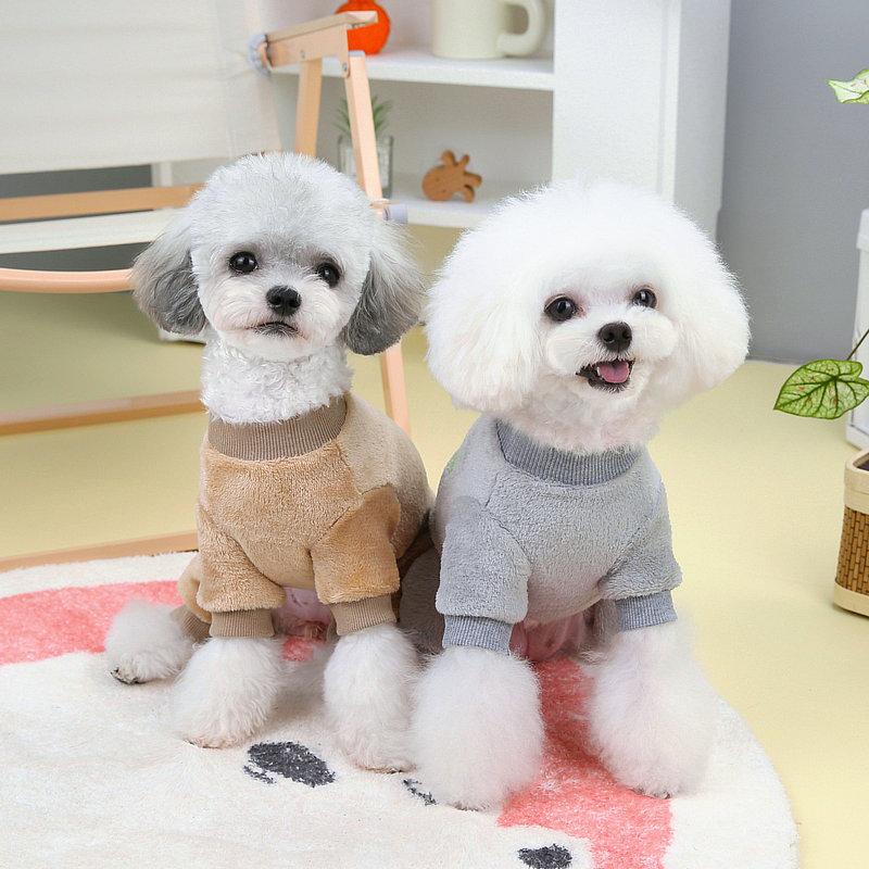 犬 服 ロンパース ワッペン フリース つなぎ 秋 冬 カバーオール 四つ