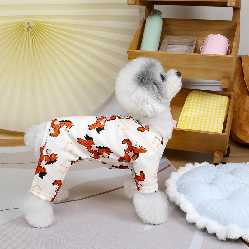 犬 服 ロンパース 春夏オールシーズン Dカン 便利 さらさら快適生地 馬