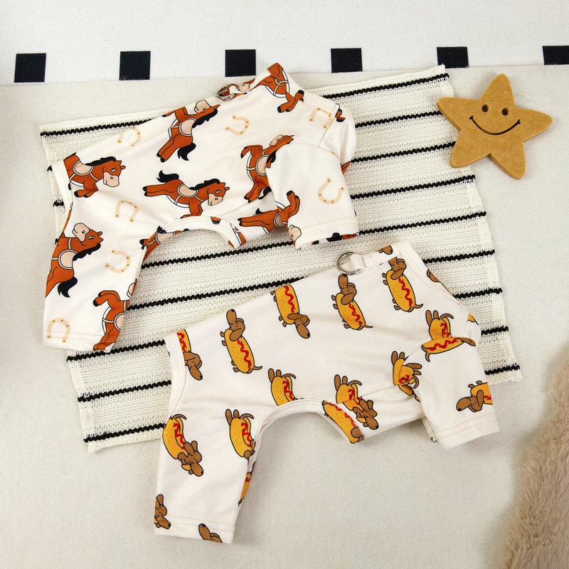 犬 服 ロンパース 春夏オールシーズン Dカン 便利 さらさら快適生地 馬