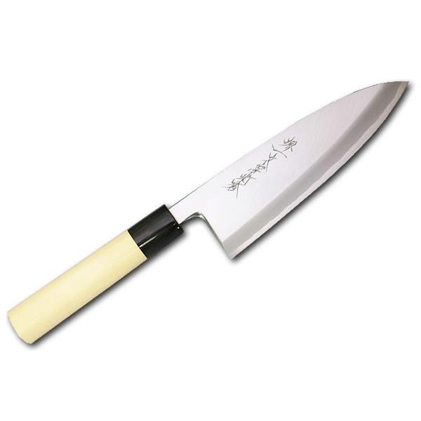 包丁 堺一文字光秀 白鋼 鍛 霞研 出刃包丁225mm【名入れ即日可能