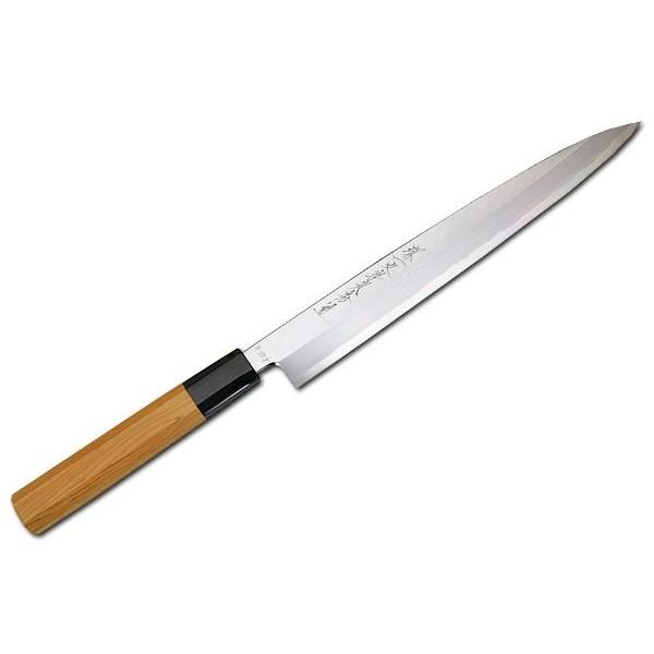 包丁 堺一文字光秀 青鋼 紋鍛錬 柳刃包丁240mm【名入れ即日可能】 送料