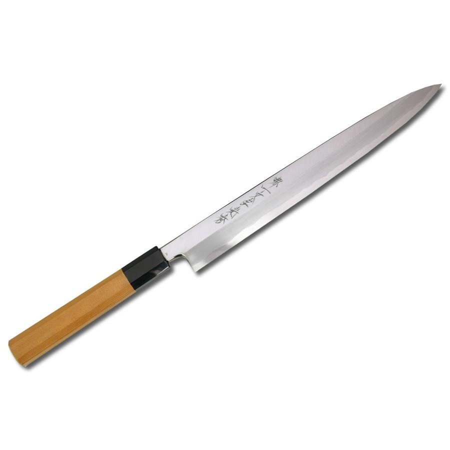 包丁 堺一文字光秀 白一鋼 紋鍛錬 柳刃包丁270mm【名入れ即日可能