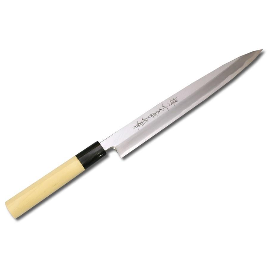 包丁 堺一文字光秀 白鋼 鍛 霞研 柳刃包丁240mm【名入れ即日可能