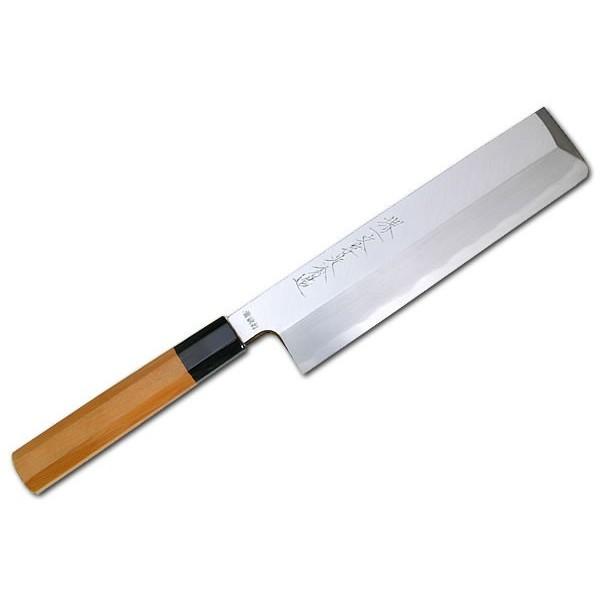 包丁 堺一文字光秀  青鋼 紋鍛錬 江戸型薄刃包丁225mm【名入れ即日可能】 送料無料 本刃付け無料 ギフト包装無料 プレゼントの画像