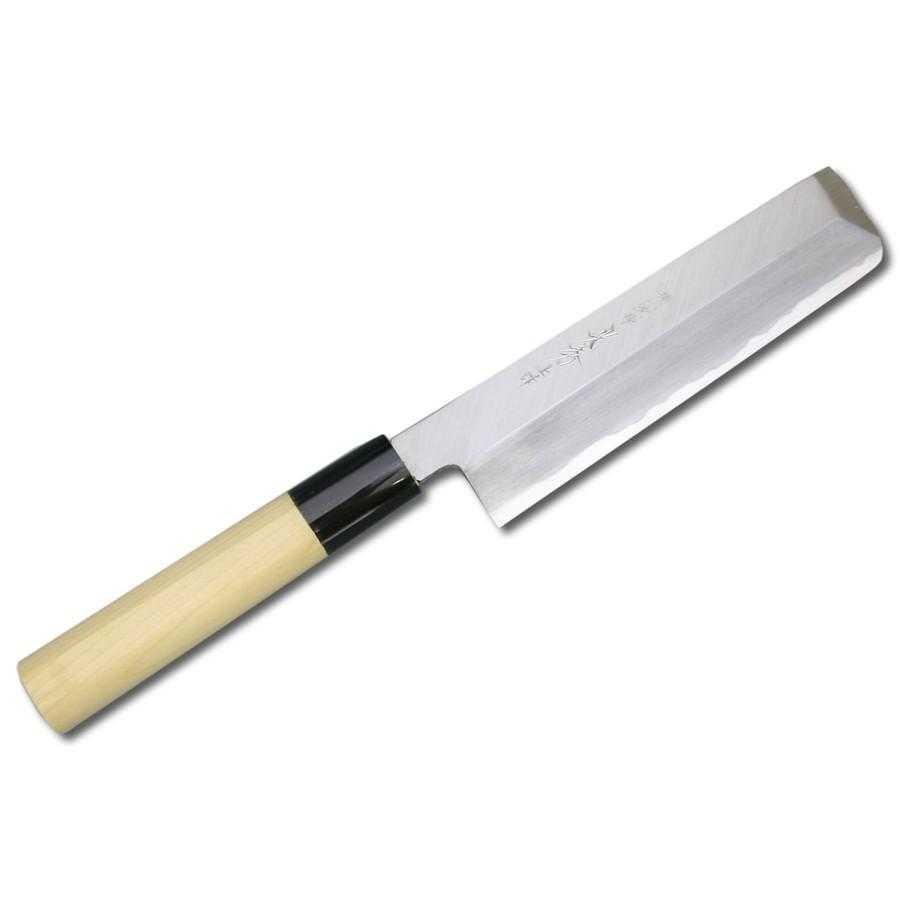 包丁 堺一文字光秀  白鋼 霞研 江戸型薄刃包丁150mm【名入れ即日可能】 送料無料 本刃付け無料 ギフト包装無料 プレゼントの画像