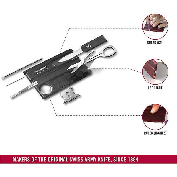 VICTORINOX(ビクトリノックス):SWISS CARD スイスカードライトT3 BK #0.7333.T3｜ichinennet-plus｜04