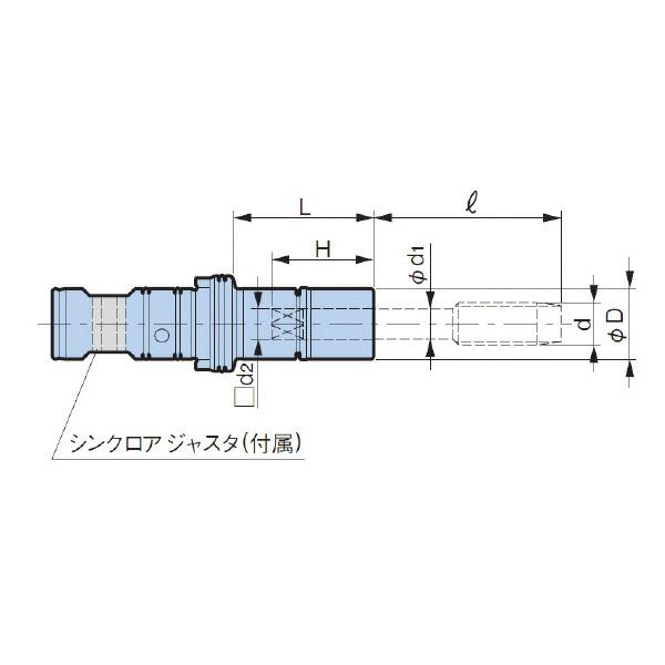 【SALE】 BIG DAISHOWA: タップホルダ MGT6-M2-70 切削 研磨 測定用品
