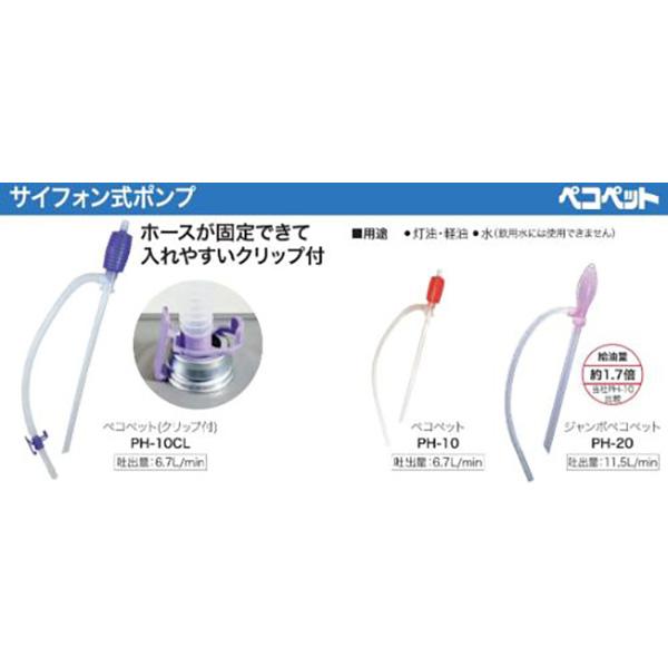 工進(KOSHIN):＜工進認定店＞手動灯油ポンプ（小）固定クリップ付き 0178582 ポリカン　ストーブ　カートリッジ　給油　ペコペコ　100円｜ichinennet-plus｜02