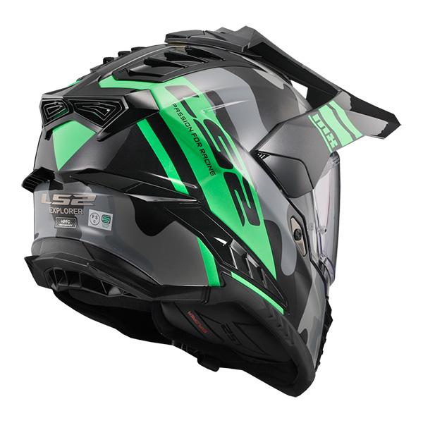 LS2 HELMETS:【国内正規品】EXPLORER F CAMO TITANIUM GREEN XLサイズ 407012208XL｜ichinennet-plus｜02