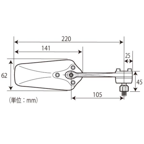 TANAX(タナックス):リゼットミラー 8mm ピアノブラック ブルー鏡 AMS-104-8｜ichinennet-plus｜04