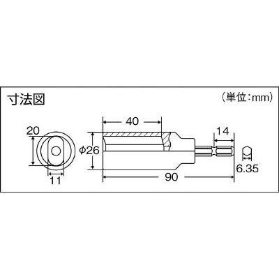 TRUSCO(トラスコ中山):電動ドライバーソケット小判型用 TEKB-10 （フォームタイ（仮枠）・小判型用・充電工具:18V対応） (1個)｜ichinennet-plus｜03