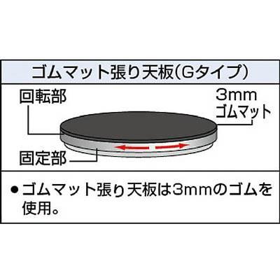 TRUSCO(トラスコ中山):回転台 50Kg型 Φ300 ゴムマット張り天板 TC30-05G オレンジブック 3304493｜ichinennet-plus｜02