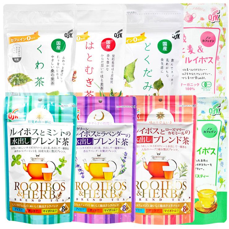 爆買い新作 OSK 選べる 健康茶8種から3袋 ティーバッグ ルイボス ミント ラベンダー ローズマリーカモミール はと麦 玄米 桑茶 どくだみ茶 OSK 六種調合 どくだみ健康茶 400g 10個セット 送料無料 (小谷穀粉)