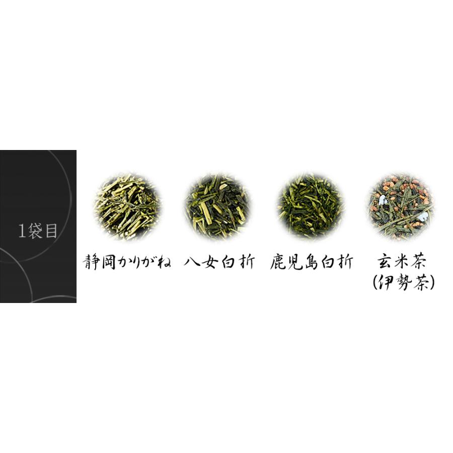 日本茶 選べる茶葉 40g〜100g×3袋 (180g〜300g) 静岡 八女 鹿児島 知覧
